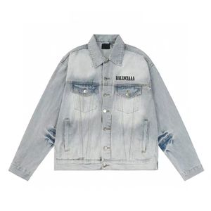 Designer's New Paris Home American Vintage Autumn Wash Coat Men's and Women's Trendy Casual Denim Jacket