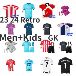 23 24 Club Bilbao Soccer Jerseys Berenguer 2023 Muniain Athletic Williams JrフットボールシャツRaul Garcia Villalibre Sancet Unai Simon Retro 95 97 98 J.Guerrero Ziganda