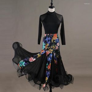 Abbigliamento da palcoscenico Abiti da ballo standard Abiti da valzer Abito da ballo moderno Foxtrot Flamenco Top Gonne