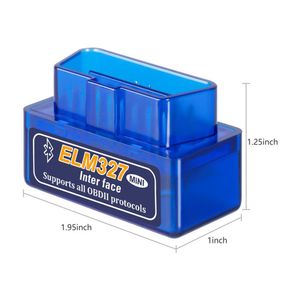 Mini V2.1 Elm327-OBD2 Blutoth адаптер Me 327 V1.5 Obdii сканер Diagnosescan-Werkzeug считыватель кодов Elm327 Прямая доставка Dhulm