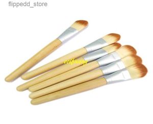 Makeup Brushes 100pcs/lot Professional Bamboo Foundation makeup brushes Mask brush Soft Cosmetic Brushes Q231110