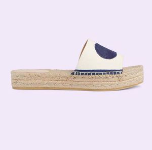 Slippers Pure Embroidered Rubber Sole Anti Slip Canvas Soft Essential Travel