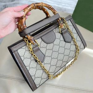 Designer diana cc mulheres bolsa de ombro de bambu carta bolsa conjunta totes sacos moda ophidia correntes corpo cruz senhoras hobo