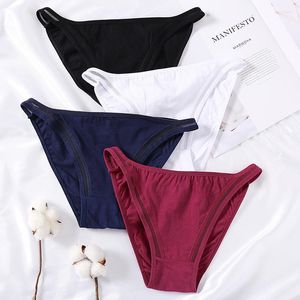 Underpants Solid Women's Panties Comfort Cotton Panty Underwear Hollow Light Briefs For Women Sexy Low-Rise Intimates Breathable 2023