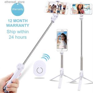 Selfie Monopods Cep telefonu için taşınabilir tripod, uzaktan kumandalı selfie sopa iPhone için bluetooth sopa