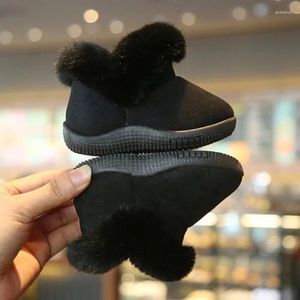 Botas crianças sapatos de algodão antiderrapante bota infantil pelúcia quente crianças neve bebê menina primeiros caminhantes