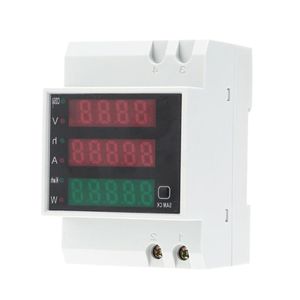 Freeshipping AC80-300V 100A Ammeter Voltmeter Multi-functional Digital Din Rail Current Voltage Power Factor Meter Ammeter Voltmeter Vshuf