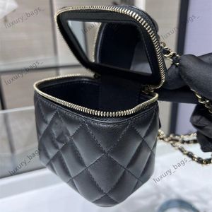 10a c handväskor kvalitet hög lyxig designers axelväskor koppling totes cross body mini läppstift lådpåse purses diamant gitter kedjor mini väska fårskinn gåva dox c c