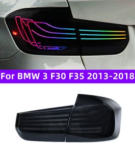 BMW 3 F30 F35 2013-20 18 RGBテールライトアセンブリスタートアップアニメーションターンライトリアリバースライトのための車LEDテールライト