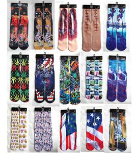 New Christmas Gift 420 design 3d socks kids women men hip hop 3d odd cotton skateboard printed sock For Festive and Party 4019CM1543136