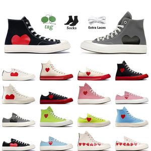 High Top Freizeitschuhe für Männer und Frauen Vintage Commes Des Garcons X 1970s Canvas Shoes Designer Womens Mens Sneakers