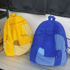 Zaino Stile Altre borse Zaino in tela a contrasto Borse da scuola semplici di grande capacità 2023 Borsa Fasion da donna nuova Borsa per libri per studenticatlin_fashion_bags