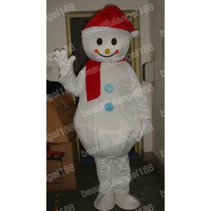 Performance Cute Snowman Mascot Costumes Celebration Celebration Cartoon Postacie Suit Karnawał Dorośli Rozmiar Halloween świąteczny sukienka Fancy Party