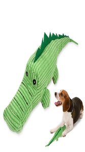 Dog Chew Toy Cute Crocodile Funny Plush Sound Squeak Biting Pet Toy för medelstora små raständer Rengöring JK2012XB9517861