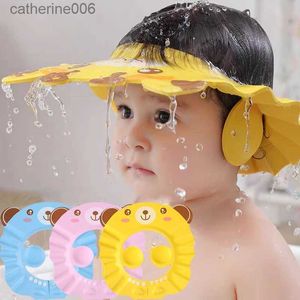 Cuffia per doccia Cuffia per doccia regolabile Cappello per lavaggio capelli per bambini Shampoo per bambini Doccia da bagno Proteggi Copricapo Protezione per le orecchie da bagno AccessoriL231110