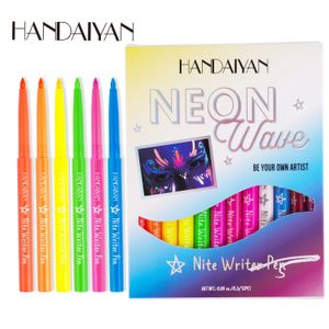 Eye Shadow/Liner Combination Handaiyan 12 Colors Eyeliner UV Light Gel Pencil Pen Cosmetic Kit Halloween Makeup Face målning Eye Liner 231109