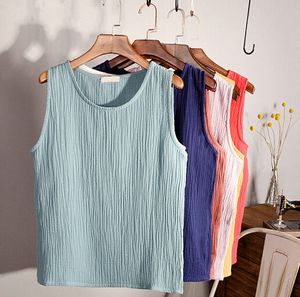 Camisoles Tanks Summer Sleeveless Linen Loose Women's Tank Soft and Comfortable Tank Top Top Cotton Tank Top 230410