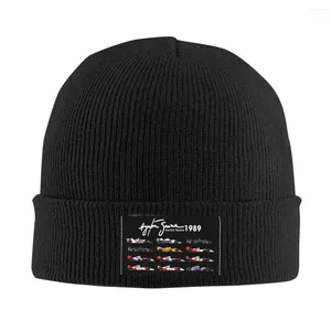 Berets Alle Autos Ayton Senna Rennwagen Strickmütze Beanie Herbst Winter Warme Acryl Hip-Hop-Kappe Für Männer Frauen Geschenke