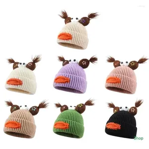 Beralar L5YC Kızlar Komik Örgü Beanie Hat 3D Ağız Kapağı Kadın Açık Hava Spor Kayak Kampı