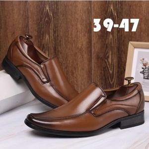 Kleidschuhe Plus Size Kleidschuhe für Männer Business-Schuhe Slip on Square Toe Loafers Handgefertigtes polnisches Leder Casual Sapato Masculino 231109