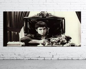 Al Pacino Scarface Movie Affisch Famous Canvas Oil Målning Svart och vit popkonstvägg Bilder för vardagsrum Modern Hemdekor3019196