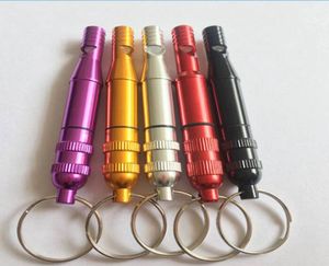 100pcslot Fast Pet Dog Training Whistle Keyring Aluminium Dog Whistle with Storage Pill Box 7712mm Can Anpassa LOGO1354193