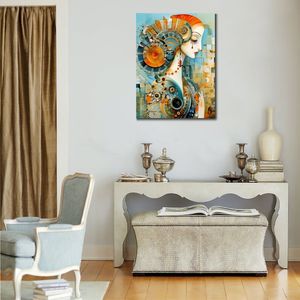 Canvas Poster Art of Math Abstract Woman Picture Print Giclee för Hotel Hall Wall Decor