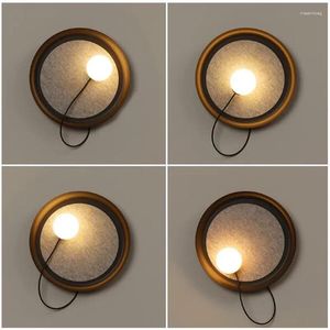 Wall Lamp Creative Nordic Sconce Light Bedroom Bedside Aisle Background LED Lighting Fixture Bar Restaurant Indoor Decor