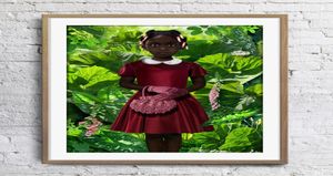 Ruud van Empel Art Works Standing In Green Red Dress Art Poster Wall Decor Pictures Art Print Home Decor Poster Unframe 16 24 36 43140647