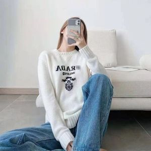 Designer sweaters women series Jacquard logo High Quality round neck knitted sweater crocheted French retro Knitwear tops girlish knit sweater L6
