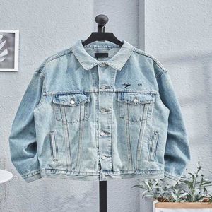 Womens Designer t shirt Shirt High Edition Family Autumn/Winter Art Arrow Element Embroidered Jacket Coat Couple Denim