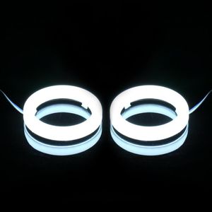 Belysningssystem andra datorer bil ängelögon ledande strålkastare dimma lampa DRL dagtid Running Light White Auto Halo Ring 12V 60mm-12mm Hög kvalitet