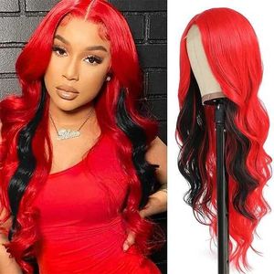 yielding Wig long curly hair wig women's hair wigs medium split large wave wig synthetic fiber full head cover