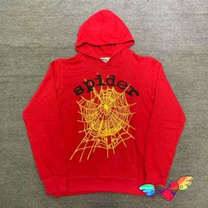 Men's Hoodies Fashion Sp5der 555555 Sweatshirts designer 2023 yellow spider hoodie men women 1 foam printing young bandit red sweatshirts hiphop