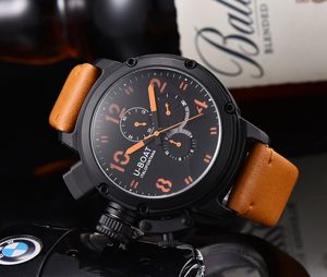 U Big Boat Brance Watch 2023 Sześć szwów 50 mm Automatyczne zegarki mechaniczne męskie sportowe srebrny czarny skórzany pasek