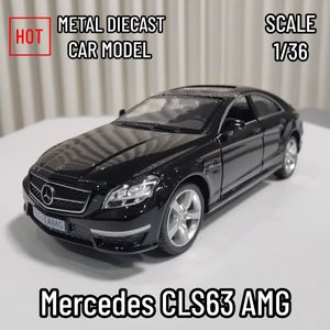 Aircraft Modle 1 36 Mercedes CLS63 AMG Replica Car Model Scale Metal Diecast Miniature Pullback Vehicle Collection Xmas Gift Kid Boy Toy 231109