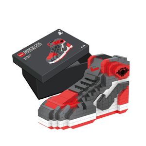 502 pezzi kit di costruzione di modelli mini blocchi scarpe da ginnastica per ragazzi anime giocattolo fai da te stress bambini sorpresa all'ingrosso