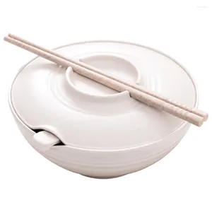 Bowls 1 Set Ramen Bowl Japanese Noodle Instant Noddles With Chopstick And Spoon Kitchen Accessories Cuisine