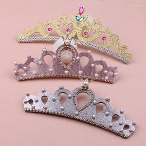 Hair Clips Est 10pcs Pearl Rhinestone Crystal Paved Hollow Out Princess Royal Crown Patch Sticker Ornament Accessories Gir Jewelry