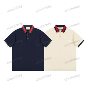 Xinxinbuy Мужчины дизайнерская футболка футболка 23ss в трикотажной вышивке с короткими рукавами.