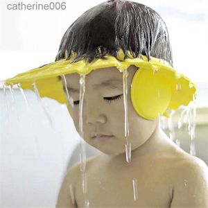 Cuffie per la doccia Cuffia per doccia regolabile sicura per bambini Proteggi i bambini morbidi Shampoo per bambini Lavare il bagno Cappello per capelli Scudo impermeabile Prevenire l'acqua nell'orecchioL231110