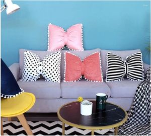 Pillow Lovely Bow Tie Throw Bedroom Living Room Sofa Office Car Waist Backrest Homestay Decoration