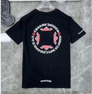 Klassiker herrar t skjortor hjärta hög kvalitet märke besättning halskromer korta ärmar toppar tees ch t-shirts tröja casual hästsko sanskrit cross tryck t-shirtsde2p