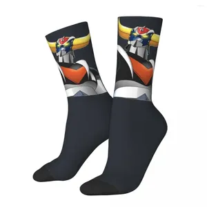 Men's Socks Funny Happy Compression Hero Retro Harajuku UFO Robot Goldrake Grendizer Hip Hop Novelty Seamless Crew Crazy Sock