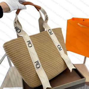 Borse di design per borse spalla donna ad alto vimini intrecciata borse di paglia da spiaggia per sacchetti tote onda tela messenger borsetta di lusso