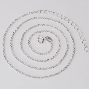 Chains JustNeo Solid 925 Sterling Silver Oval Cable Chain Necklace With Rhodium Plate Spring Clasp Fine Jewelry JN029