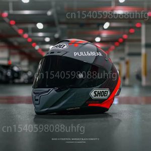 Cykelhjälmar Motorcykelhjälm Full Face X Spirit III Black Concept 2.0 X Fourteen Sports Bike Racing Helm 231109