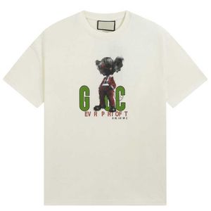 2023新しい女性の高品質のTシャツシャツの差別化市場のオリジナルバージョンChaopai Cartoon Print Rooles SleeveTシャツ