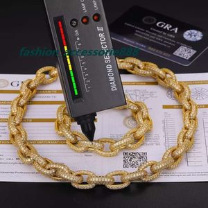 Drop Shipping Großhandel 12mm Diamant Halsband Männer Halskette Hiphop vergoldet 18K Gold Iced Out Cuban Link Kette Schmuck Halskette