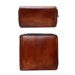 Jewelry Pouches Vintage Leather 2/4 Slot Watch Cowhides Storage Box Durable Case